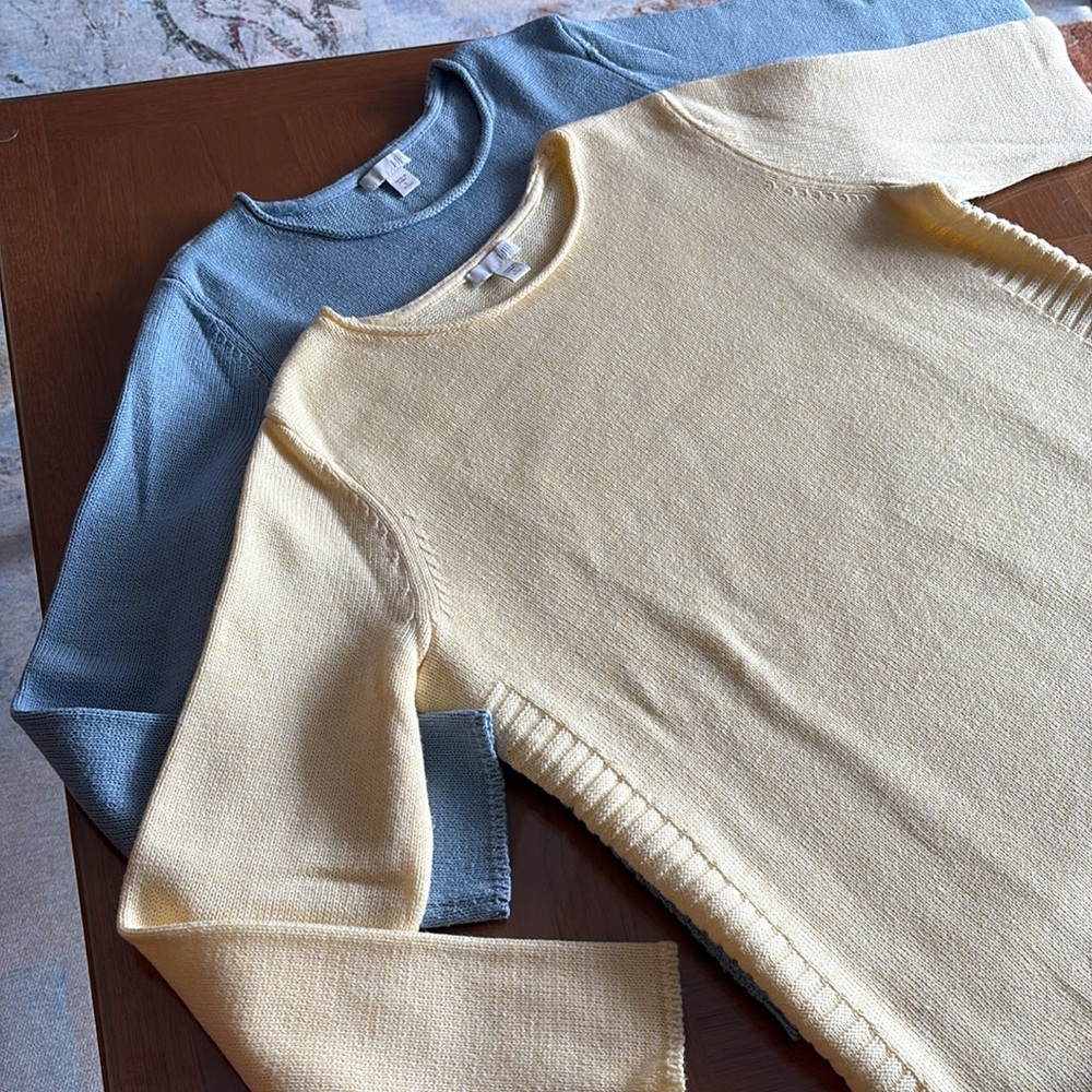 J.Jill 2-pack of sweaters - blue and yellow